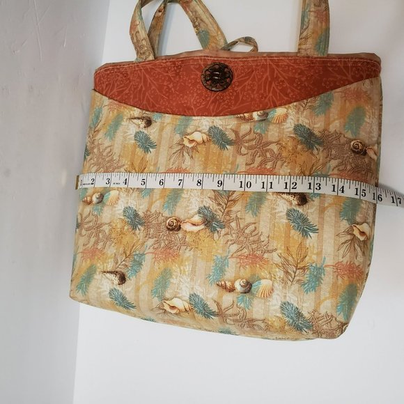 Seashells design Tote, Hand Crafted Large Bag, Coastal Grandma Beach - Picture 7 of 7